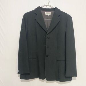 Giorgio Armani Le Collezioni Wool Blazer Size 12 Italy Classic Black Jacket